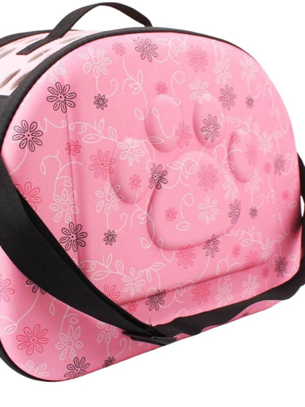 Pink Breathable Folding Soft-Sided Pet Carrier Comfort Bag for Dog Cat Travel